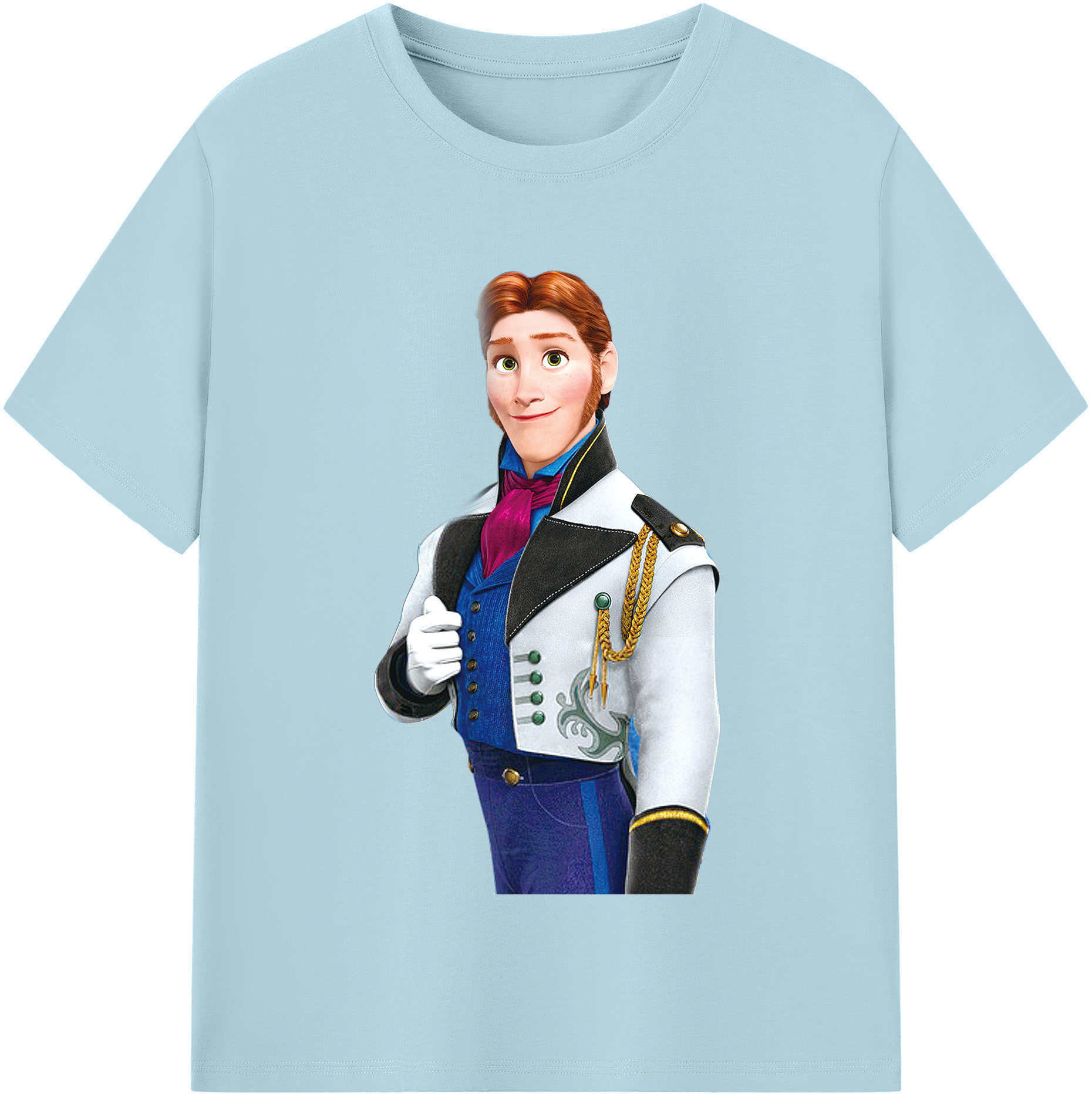 （画像用） アナと雪の女王 アンナ エルサ Frozen Anna Elsa 綿100％半袖Tシャツ（フロントプリント）